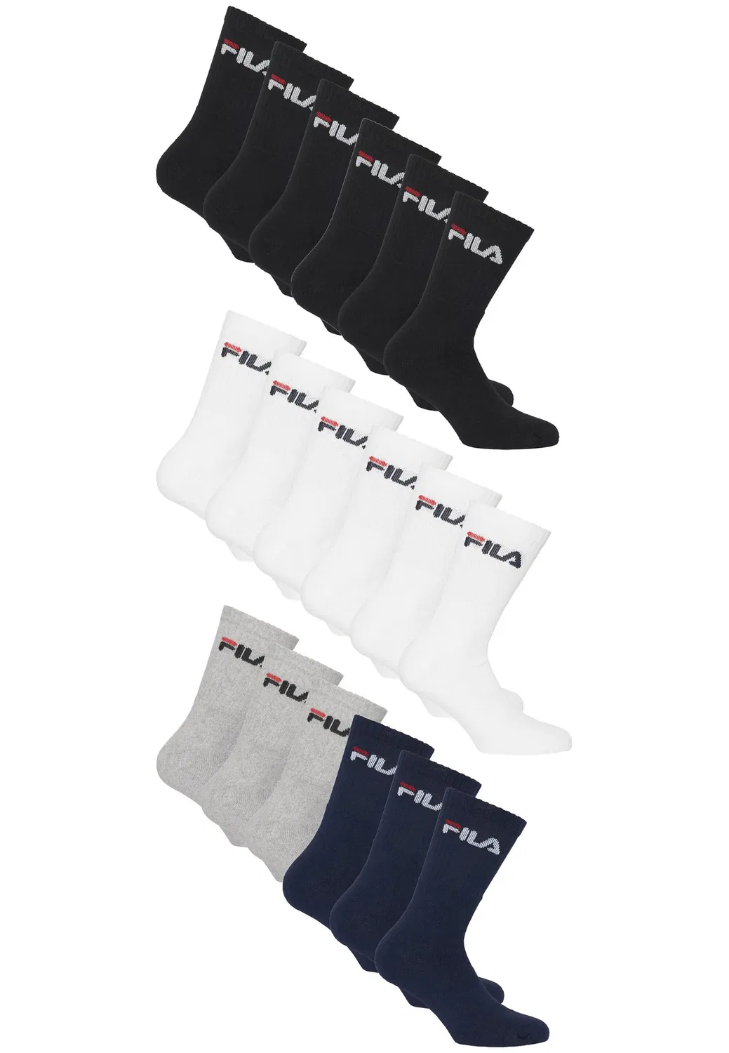 Детские носки с логотипом Socken Logo Fila, Schwarz Weiss