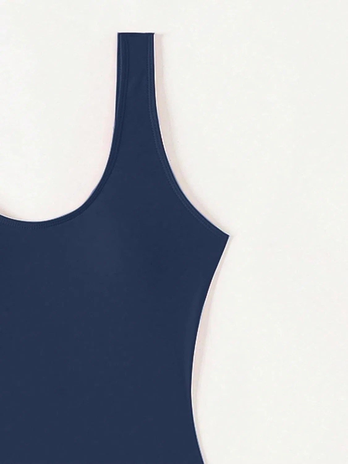 Женский цельный купальник монокини с открытой спиной Generic, Navy Blue — фото 3