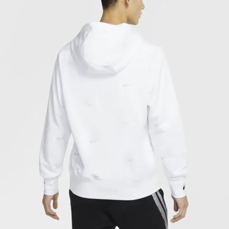 Худи с капюшоном на флисовой подкладке Nike, белый — фото 4