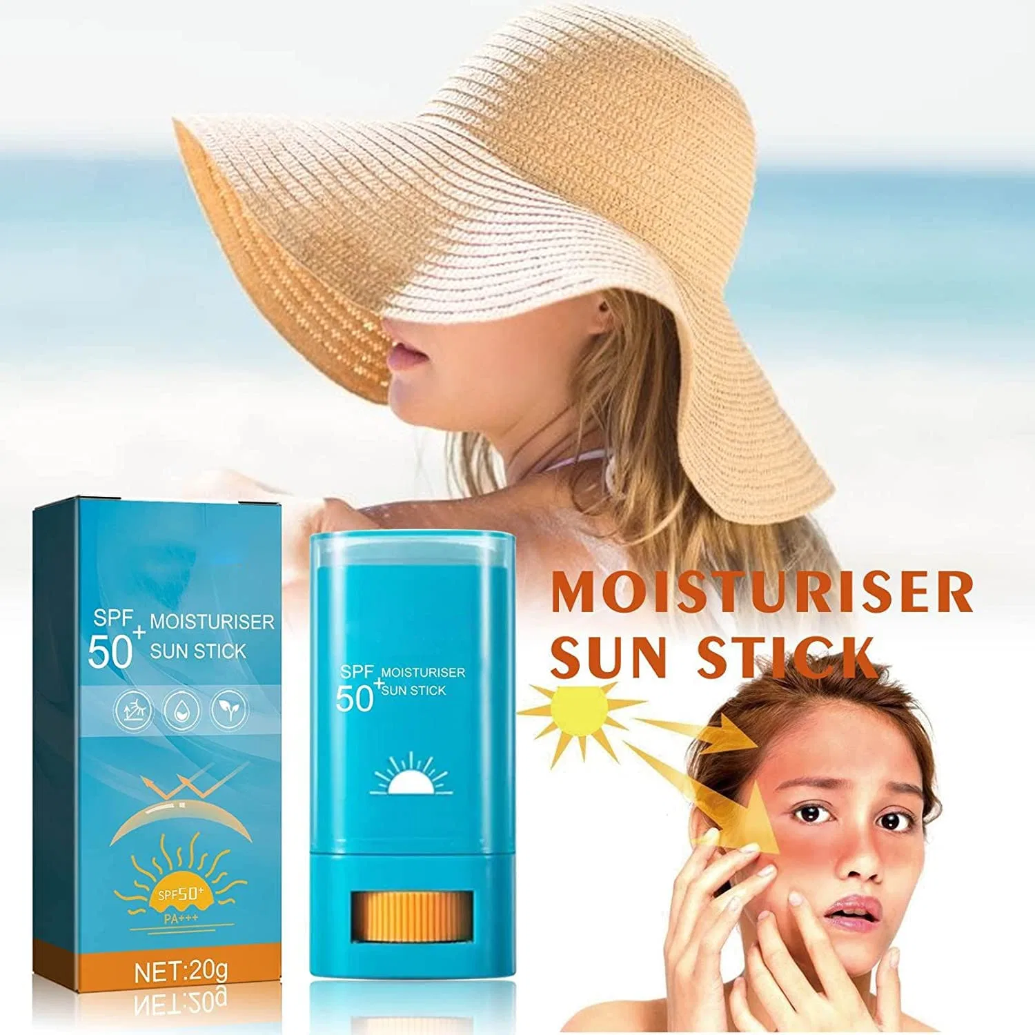 Солнцезащитный стик SPF50+ Qklovni, набор 2 шт, 20 мл — фото 3