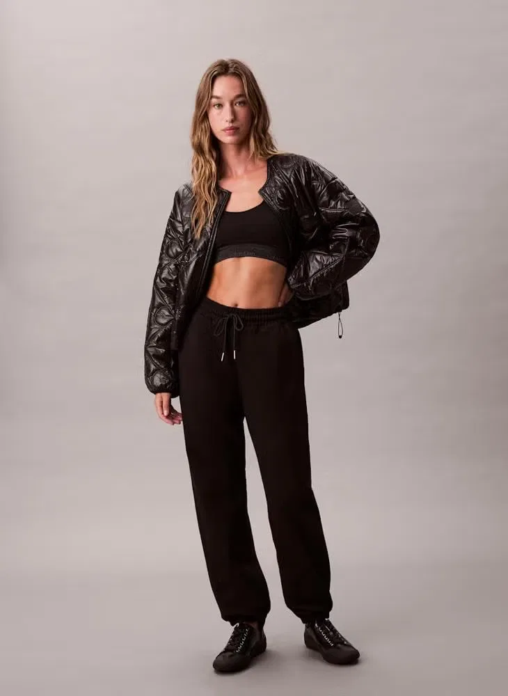 Штаны спортивные с логотипом на кулиске, Calvin Klein, черный