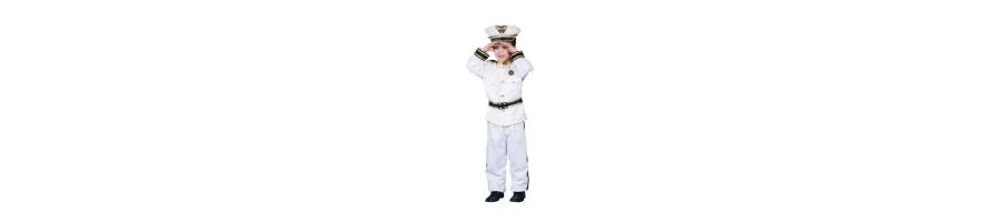 Костюм адмирала с фуражкой, ремнем и брюками Dress Up America, White — фото 2