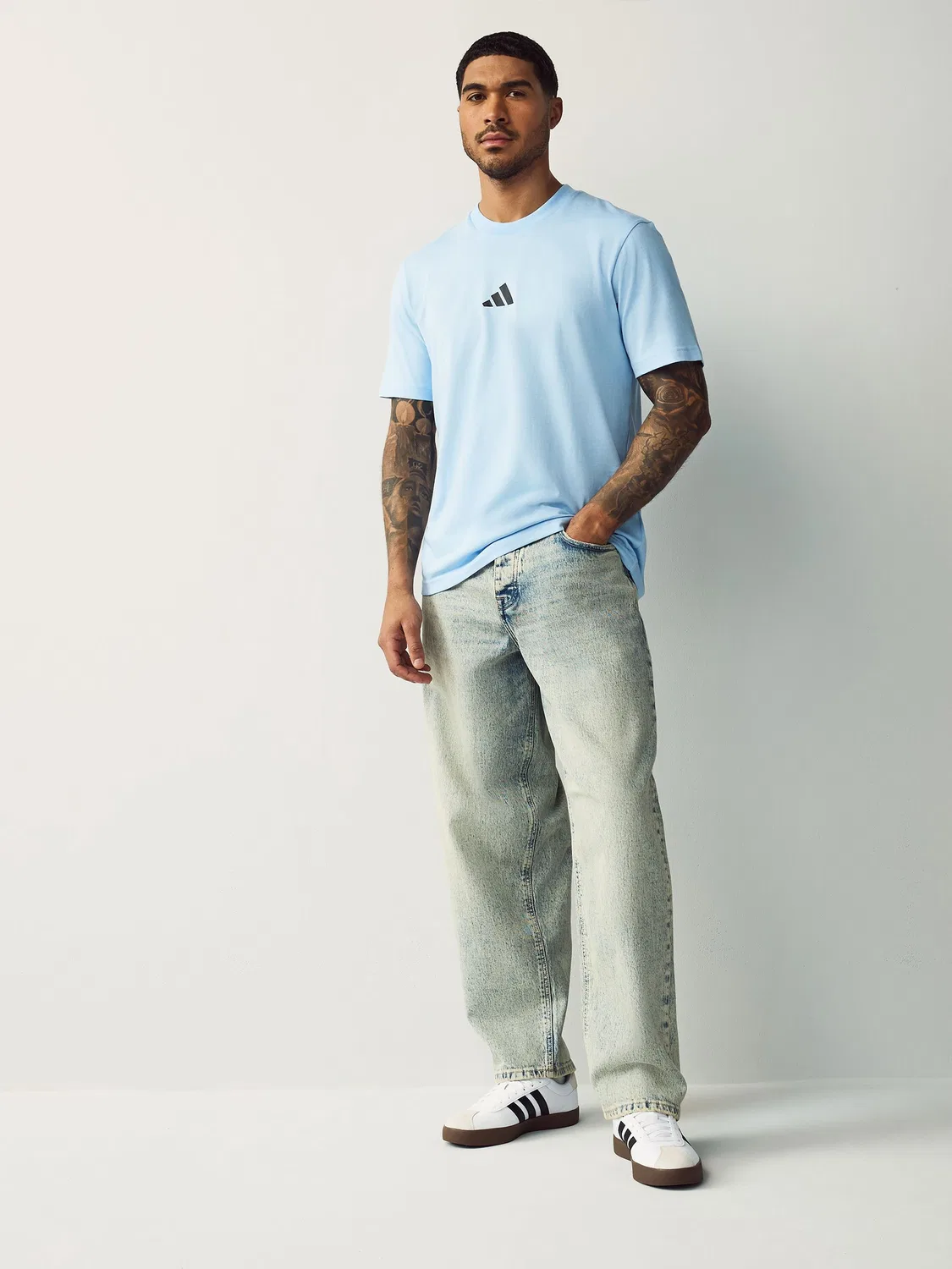 Футболка классическая adidas Essentials, Light Blue — фото 3