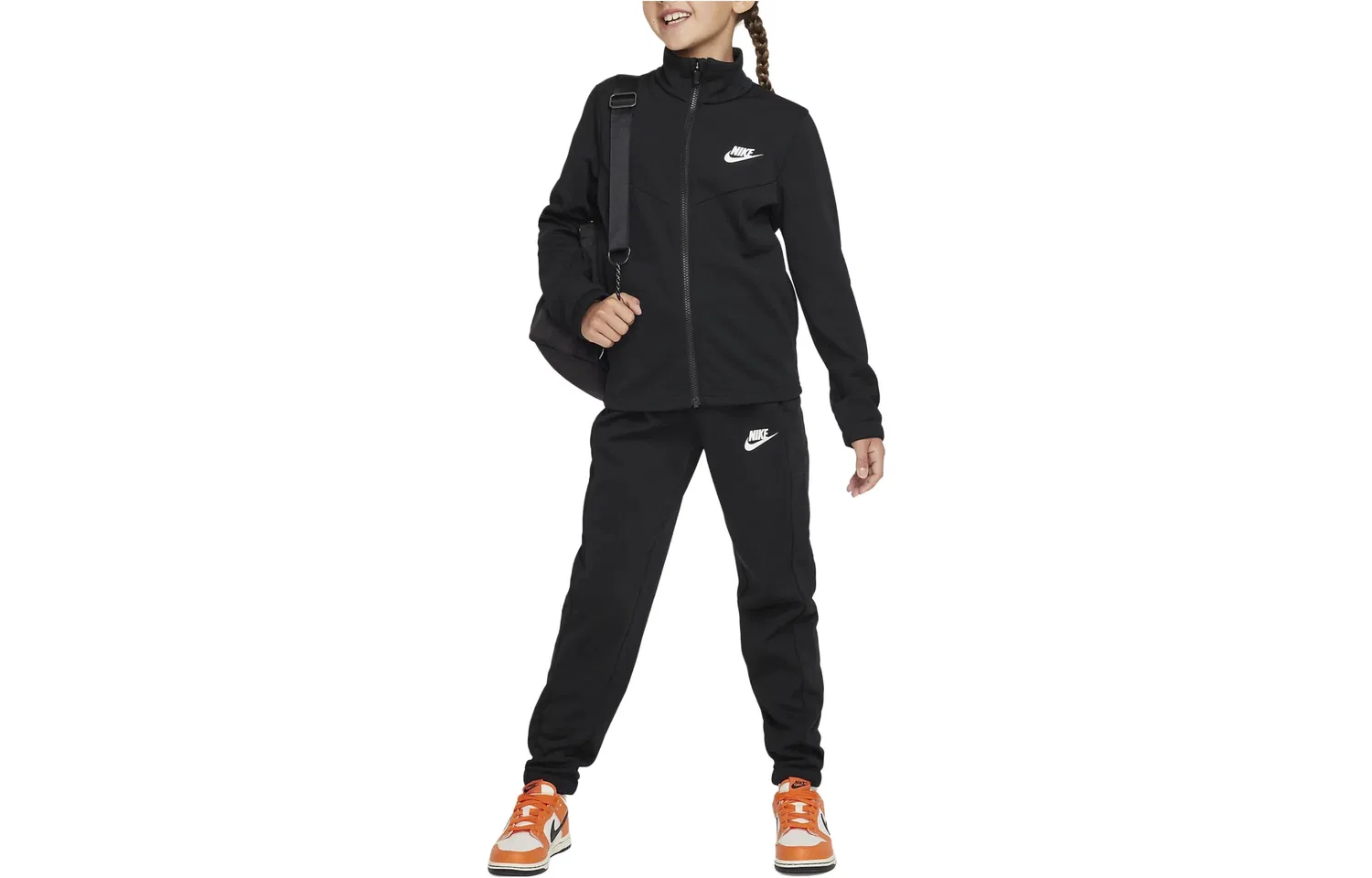 Детский спортивный комплект из черного хлопка, Nike, Black