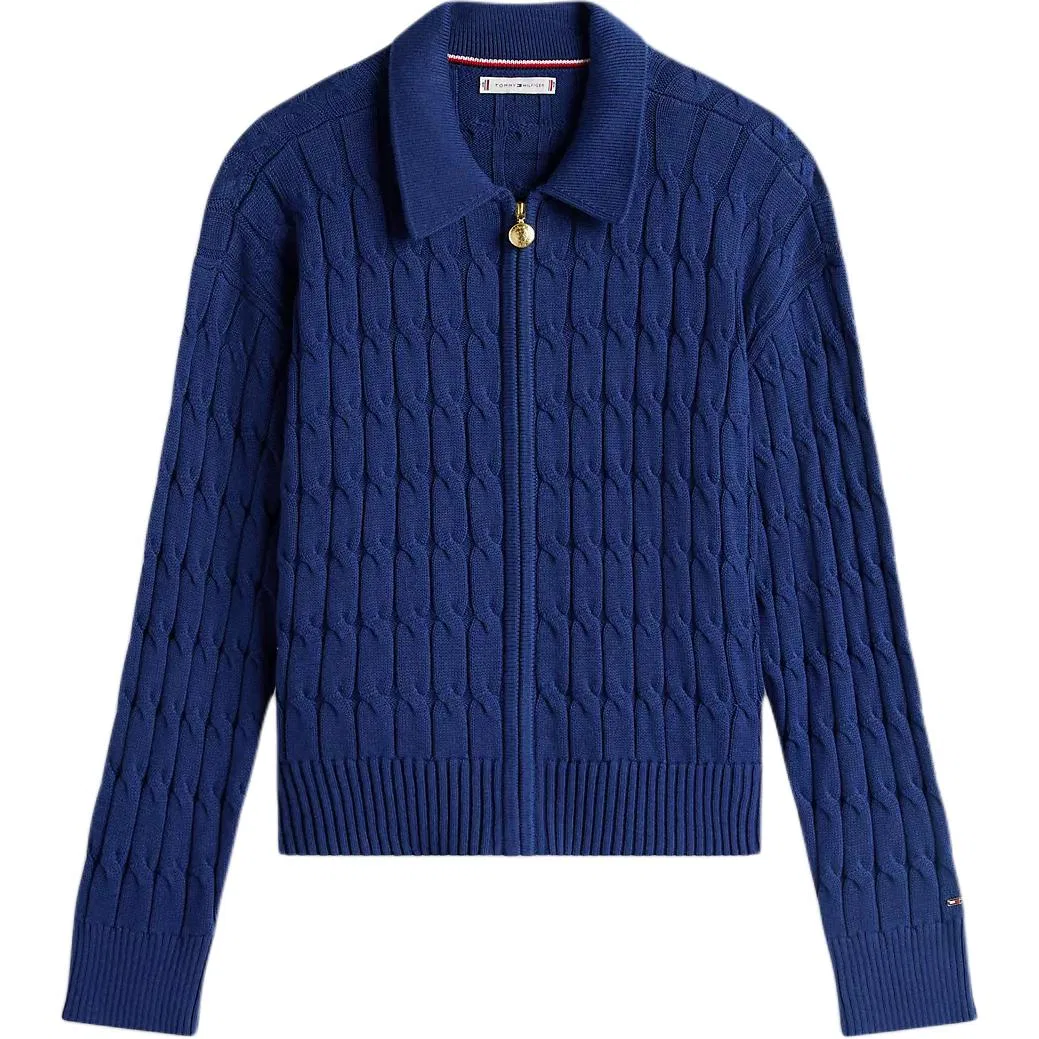 Женский кардиган с отложным воротником Tommy Hilfiger, Marine Blue