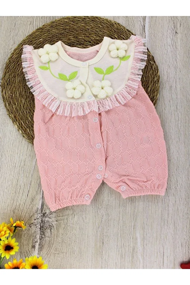 Детский комбинезон для девочек хлопковый Scalloped single jumpsuit baby girl child Generic Brands, Yavruagzı