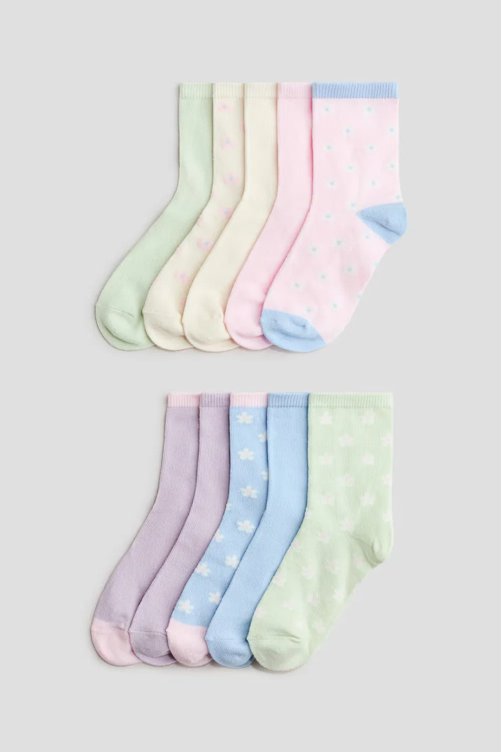 10 пар носков H&M, Hellrosa/Blumen