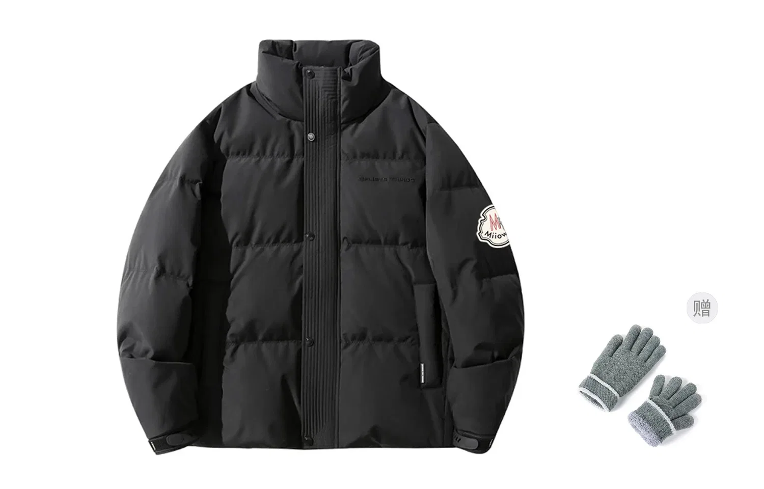 Детский пуховик Black Upgraded Free Glove MIIOW