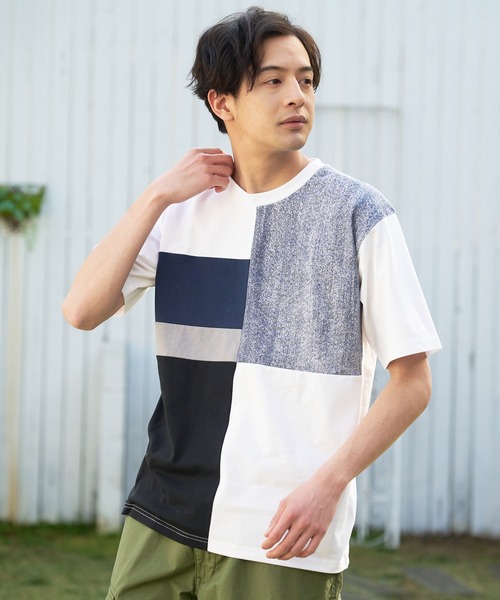 

Футболка с принтами и контрастными элементами, устойчивая к пятнам от пота, водоотталкивающая, с защитой от УФ-излучения ZEROSTAIN JEANS MATE