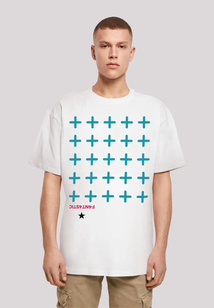 

F4NT4STIC Футболка "Crosses Blue", принт, белый