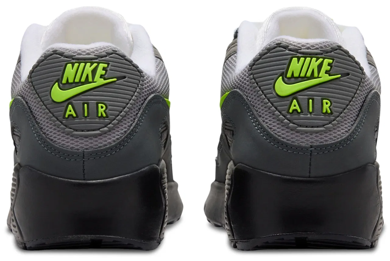 Детские кроссовки Air Max 90 Mesh Nike, цвет Anthracite/Black/Neon Yellow — фото 3