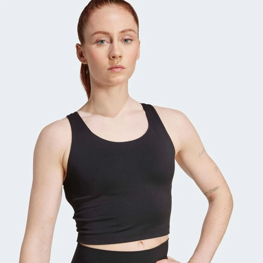 Спортивный топ с принтом All Me Me Ms adidas, Черный — фото 3