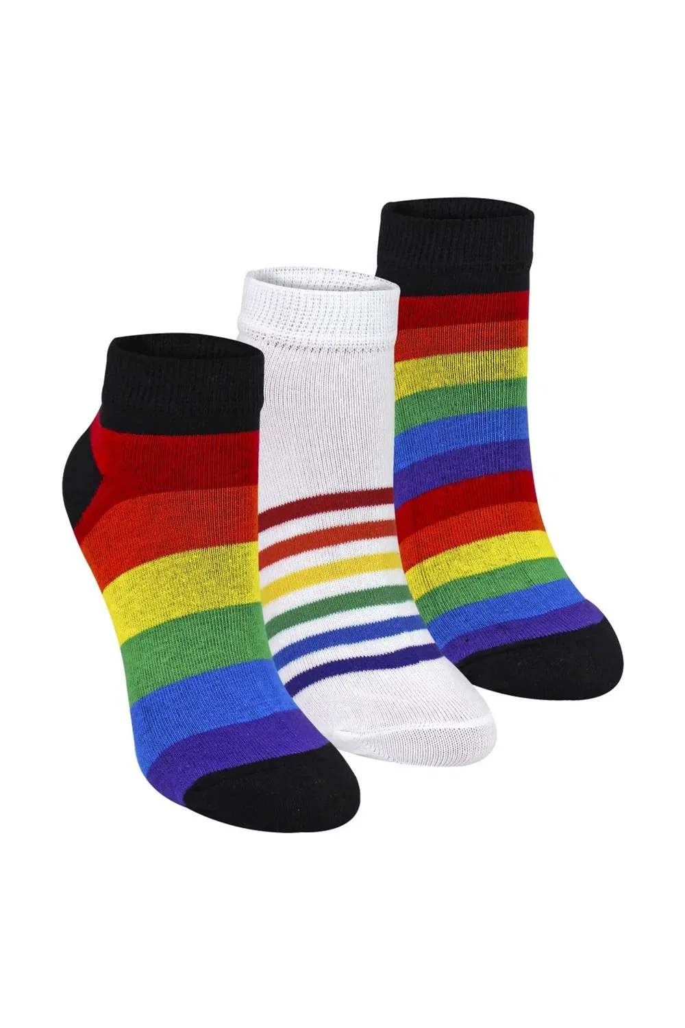 Детские хлопковые носки с принтом 3 Pack Rainbow Trainer Sock Snob, Multi