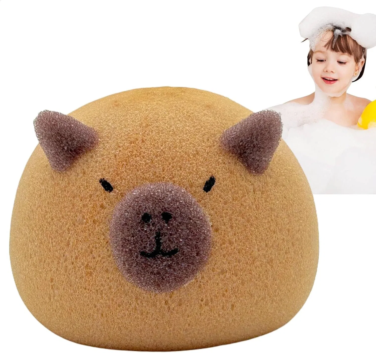 Мочалка для душа Capybara PU-поролон, 12x10x7.5 см Générique