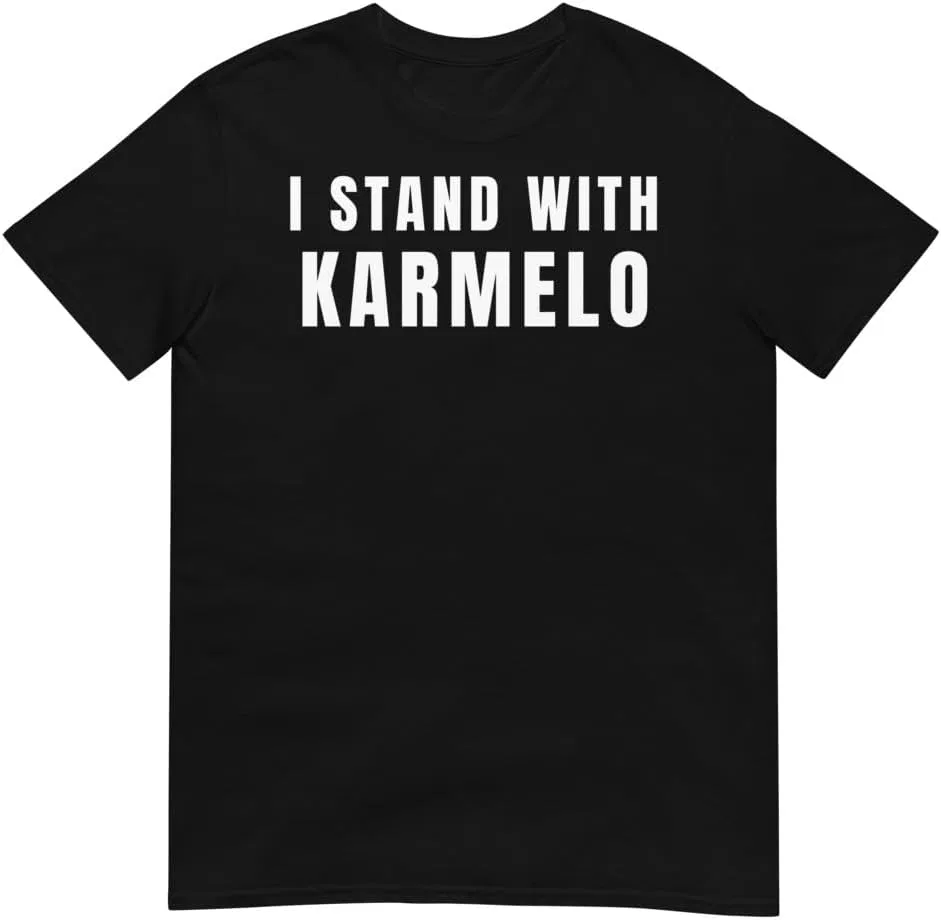 Мужская футболка с принтом I Stand with Karmelo Anthony Justice for Student Trial, чёрный