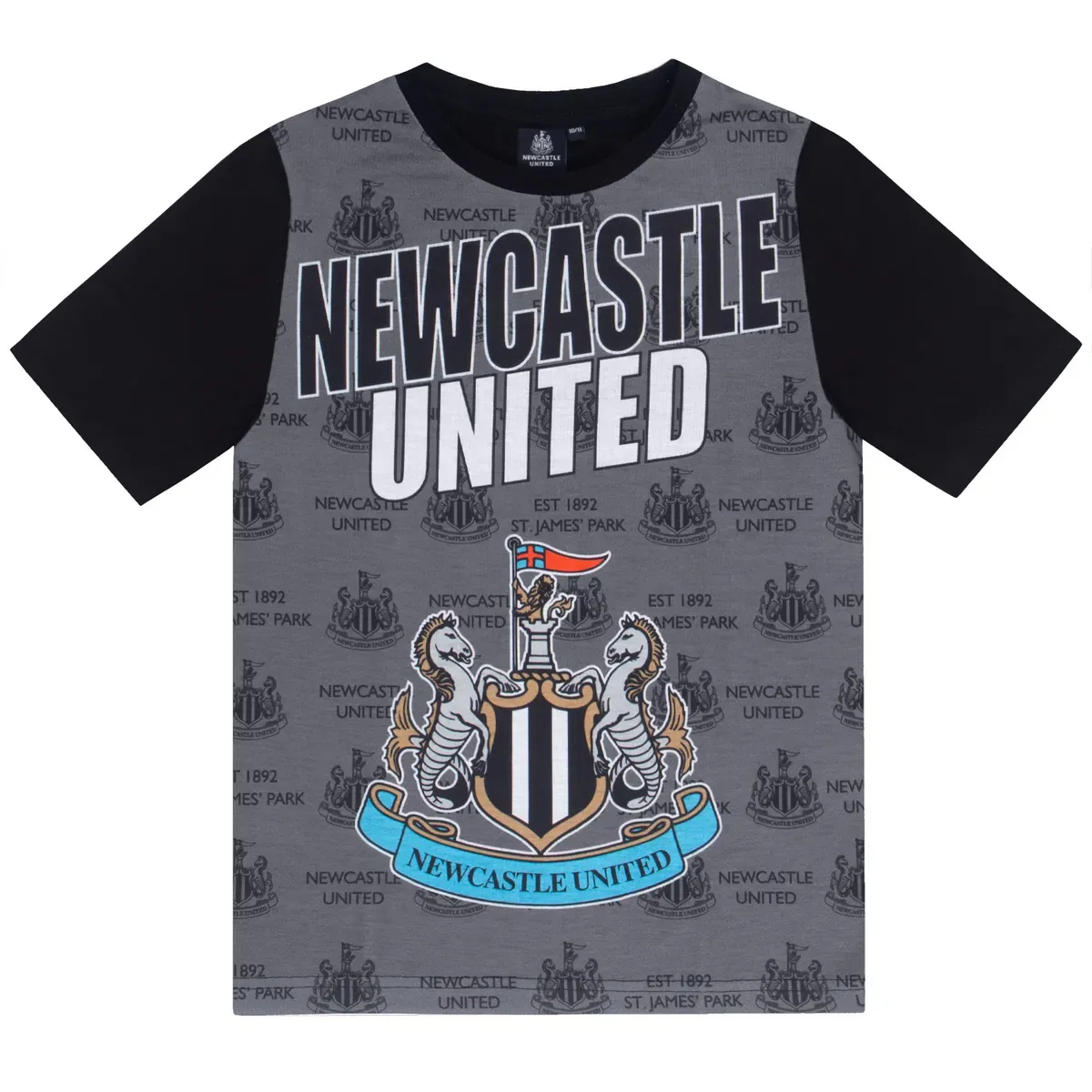Детский комплект пижамы с коротким рукавом Newcastle United Fc, Black — фото 2