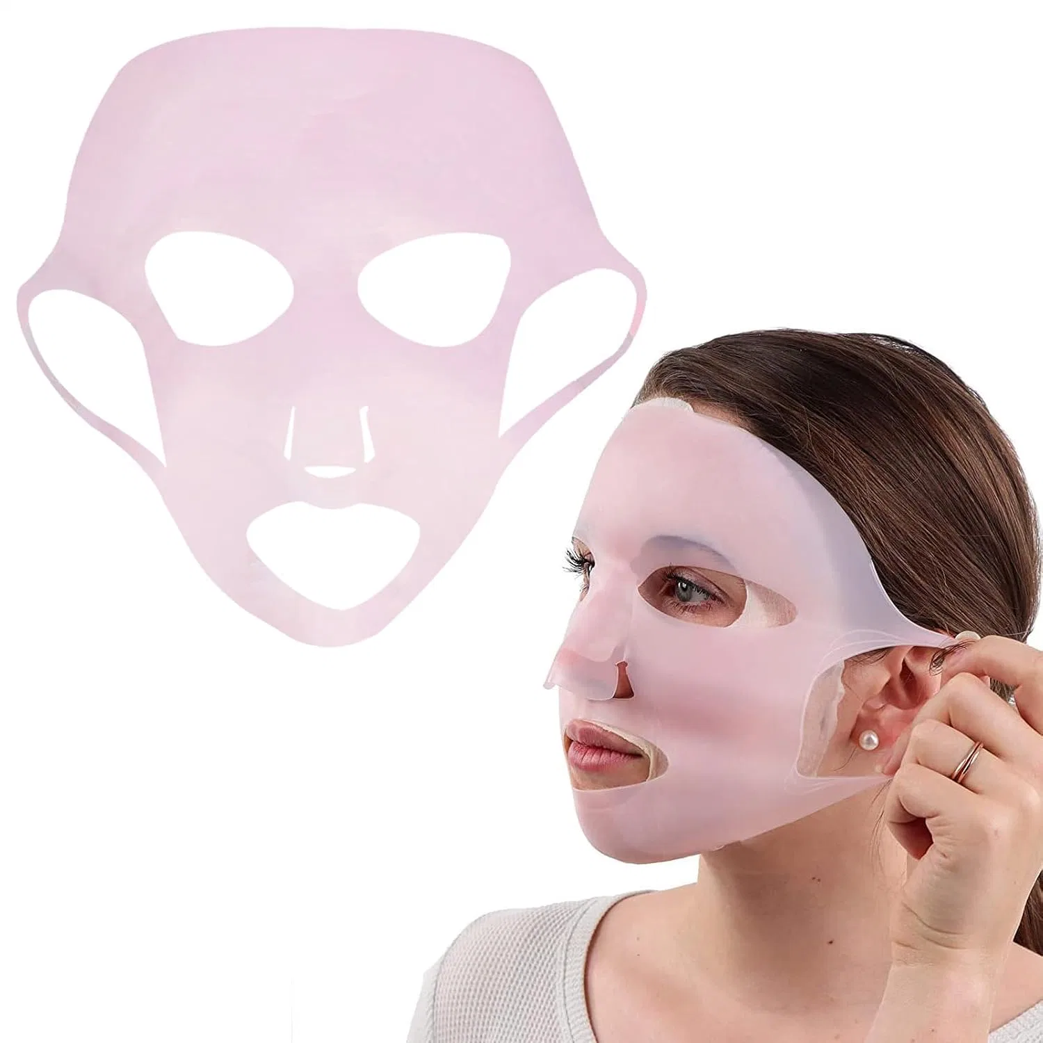 Маска для лица силиконовая, многоразовая, Pink Generisch