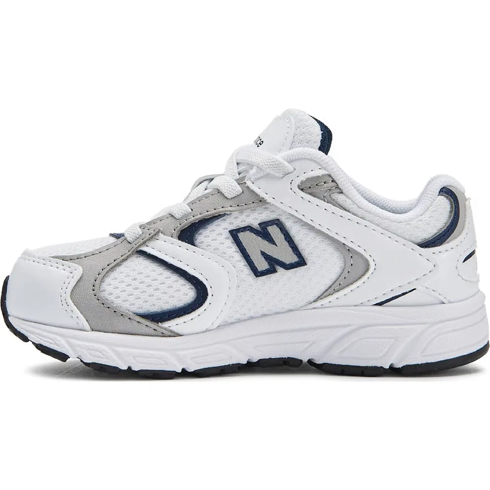 Детские слипоны 408 для малышей New Balance, White/Navy — фото 3