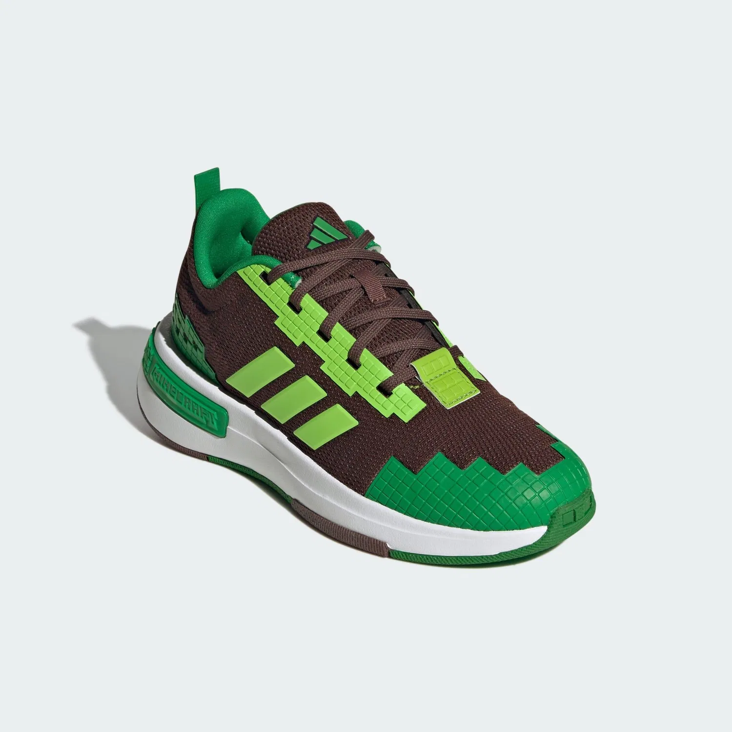 Детские кроссовки с принтом Minecraft Pro Adidas, Braun Grun Weiss — фото 4
