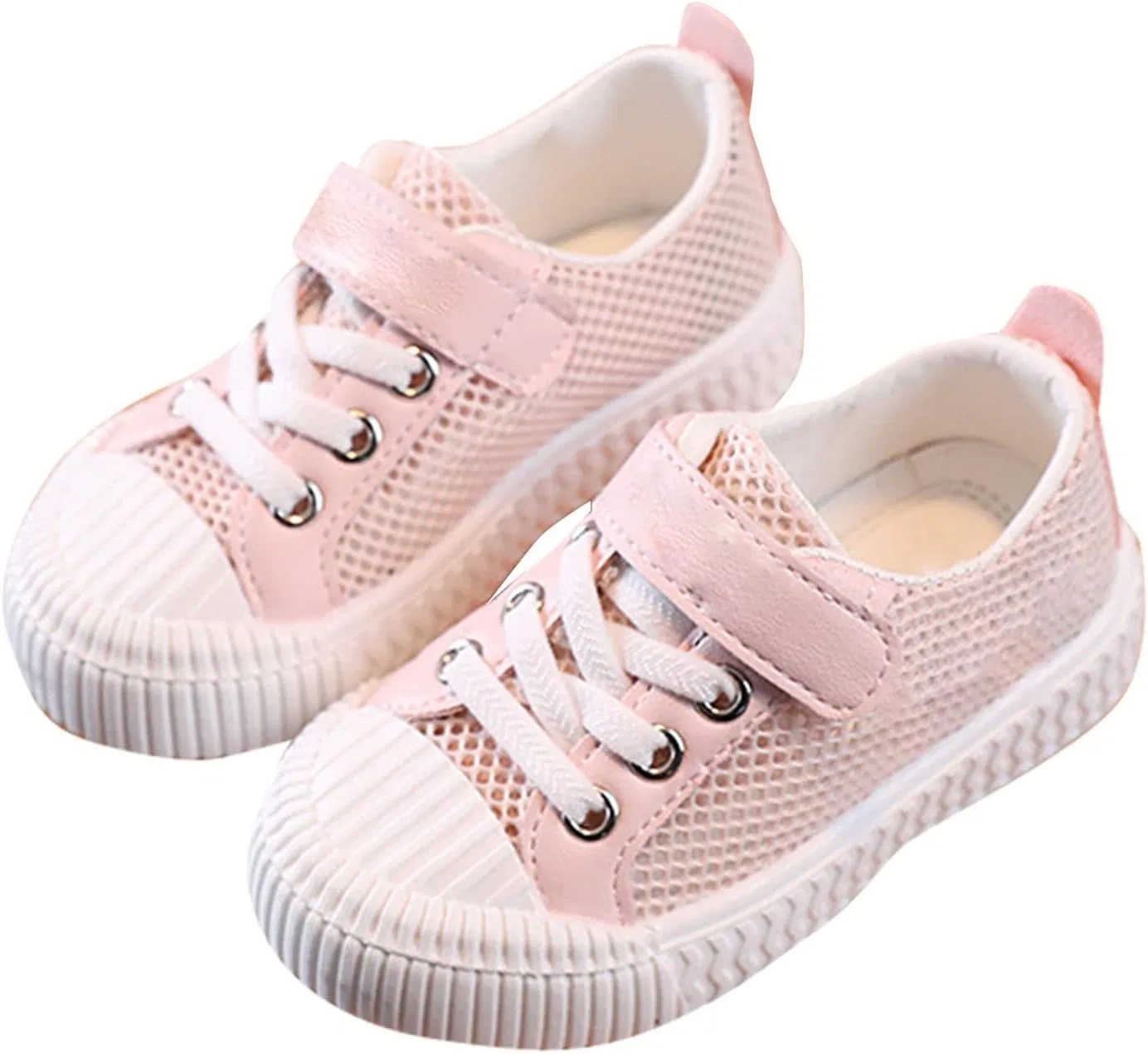 Детские кроссовки для девочек с дышащим верхом Sneakers for Girls Outdoor Lightweight Tennis Running Kids Walking Breathable Non-Slip Soft Sole Casual Shoes, Pink