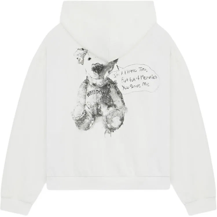 Детский свитшот с капюшоном Unisex Ecru WE11DONE — фото 3