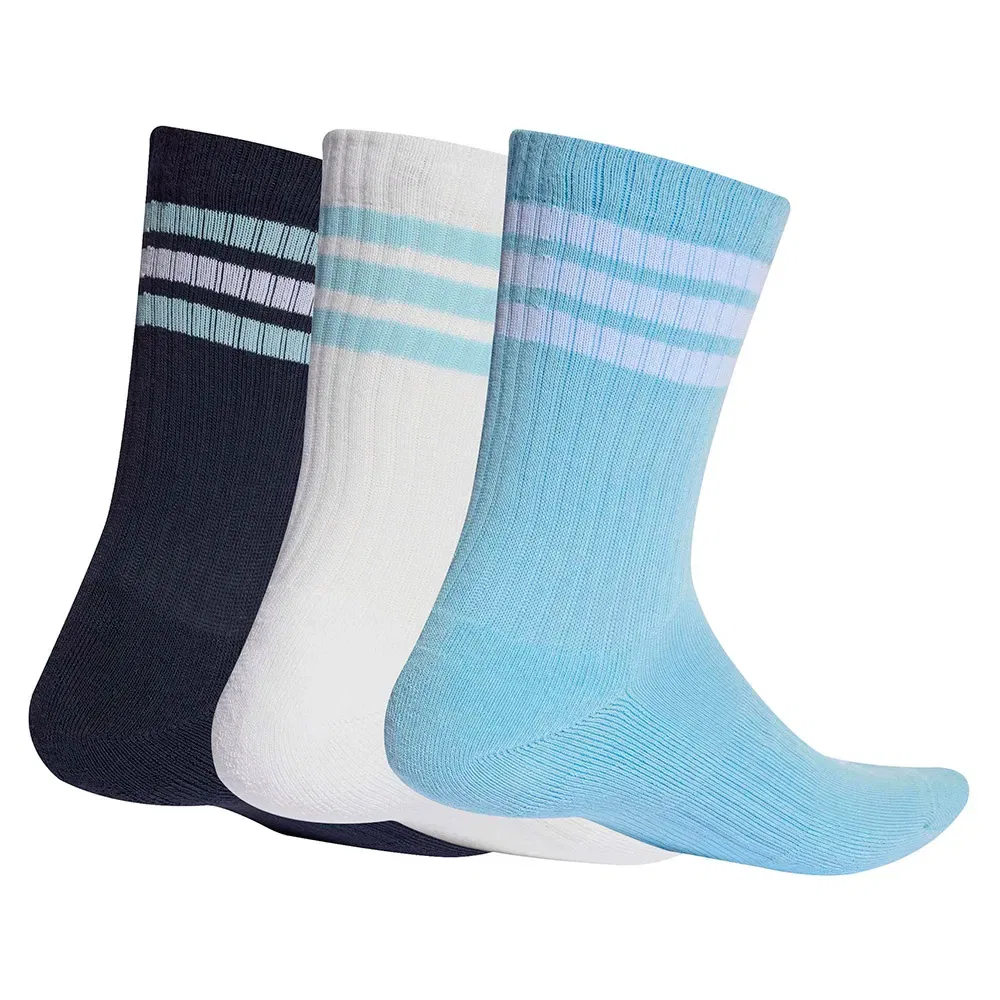 Носки спортивные Adidas 3 Stripes Cushioned Sportswear 3 пары, белый — фото 2