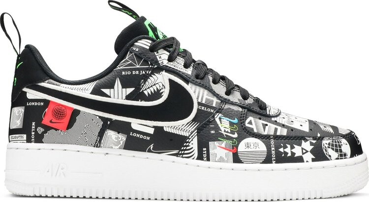 

Кроссовки Nike Air Force 1 '07 LX 'Worldwide Pack - Black', черный