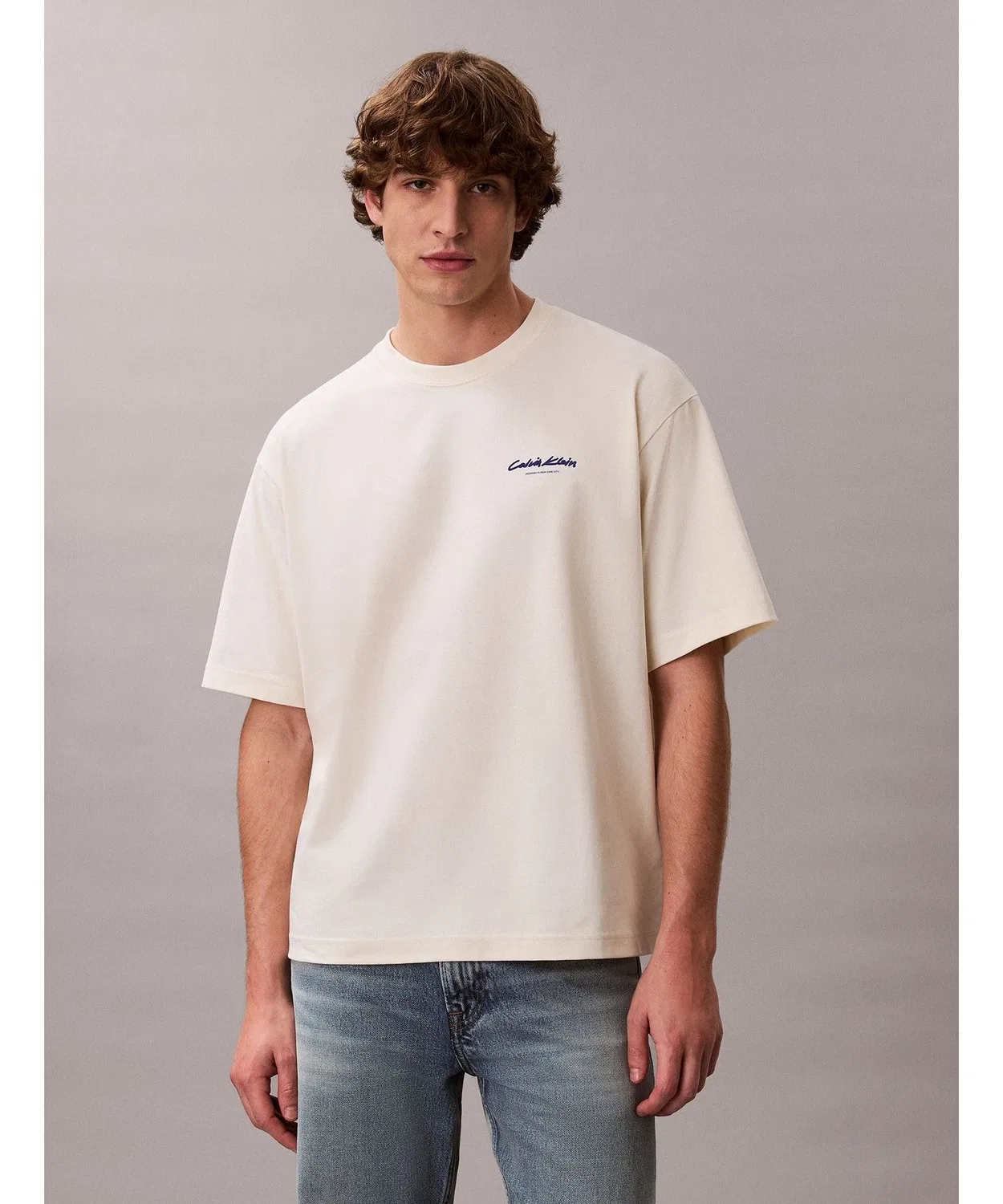 Мужская футболка с графическим принтом Calvin Klein, Dark Green — фото 4