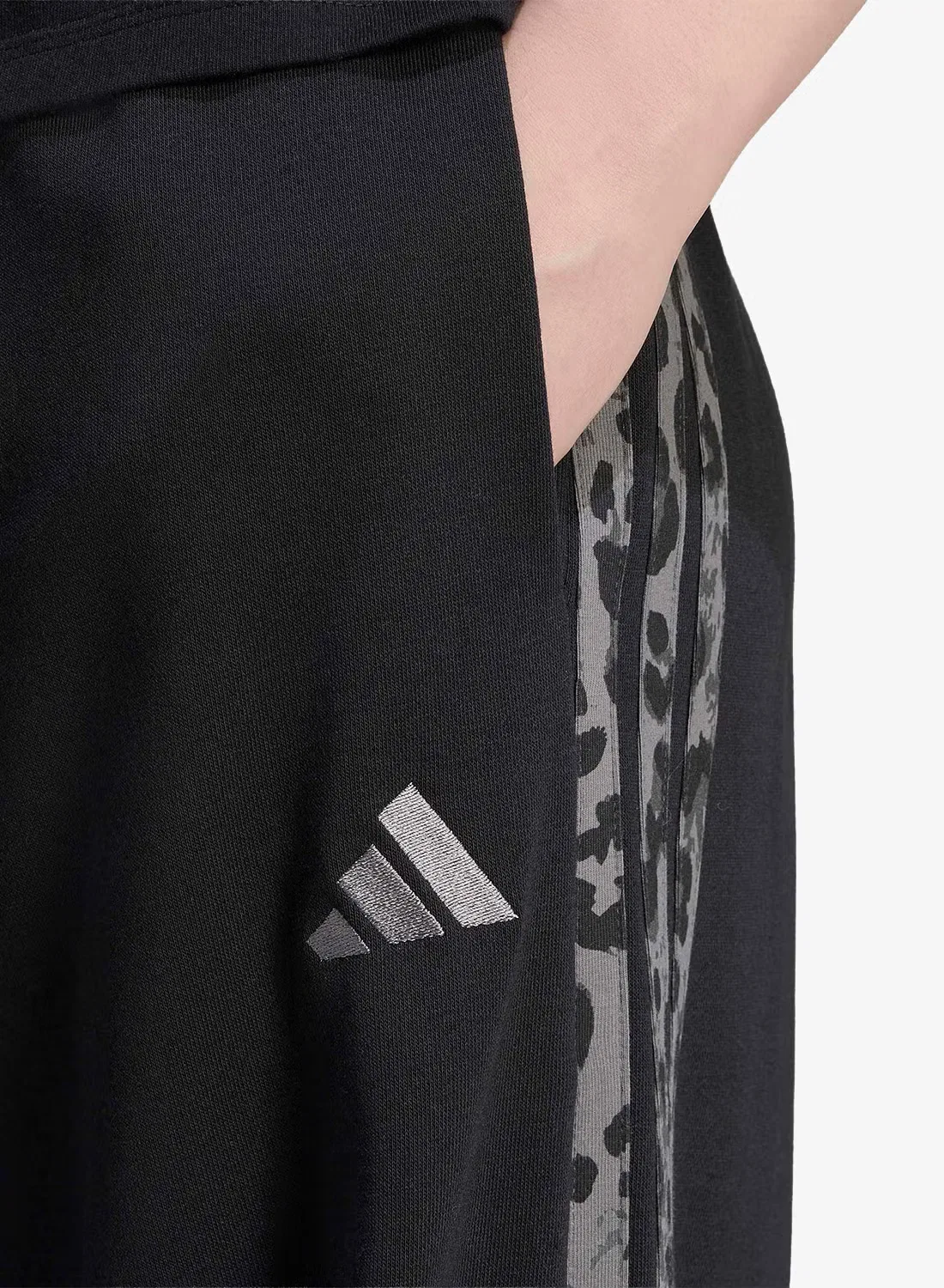 Штаны свободные с принтом 3-Stripes Adidas, черный — фото 3