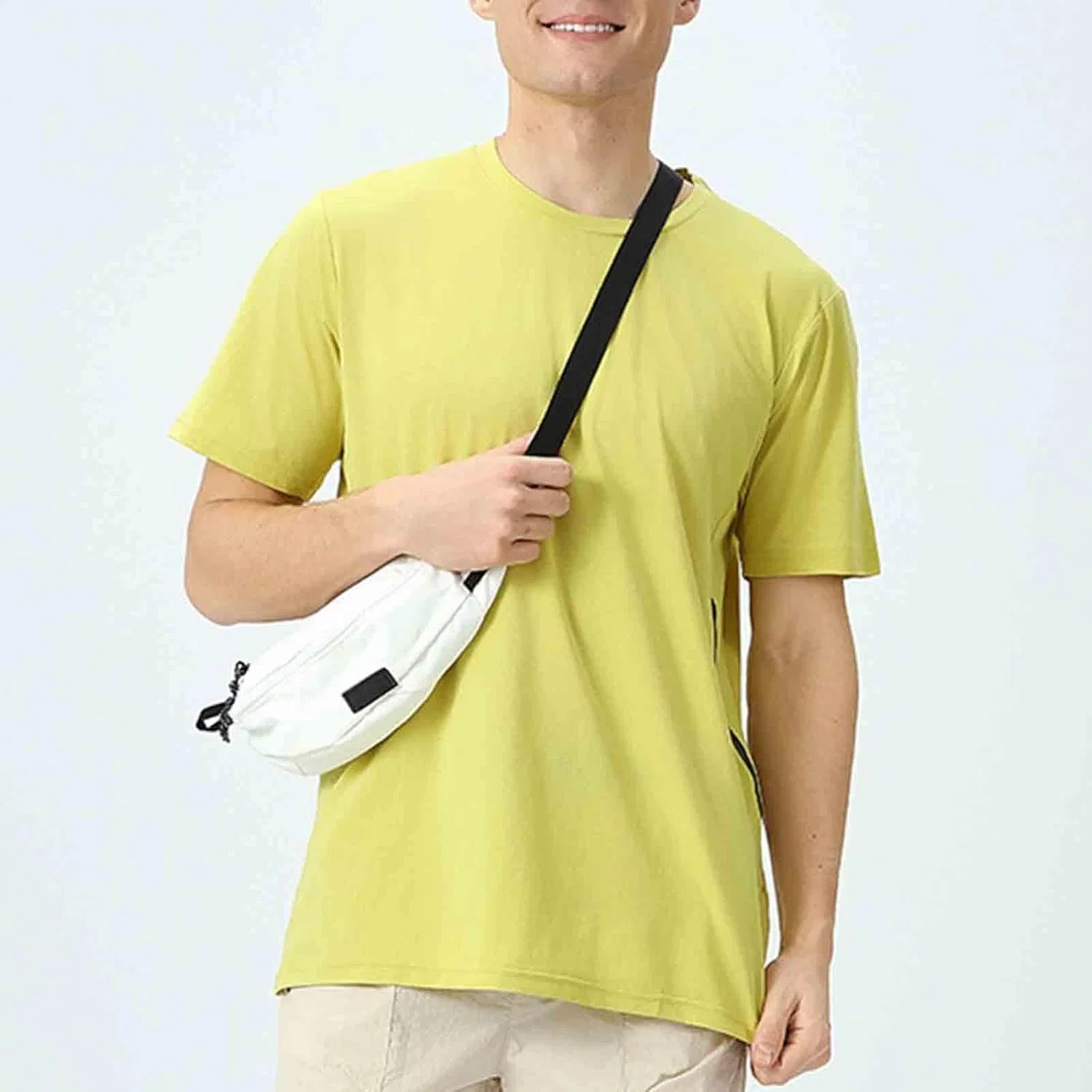 Мужская спортивная футболка для бега Athletic Running, Yellow-02 — фото 2