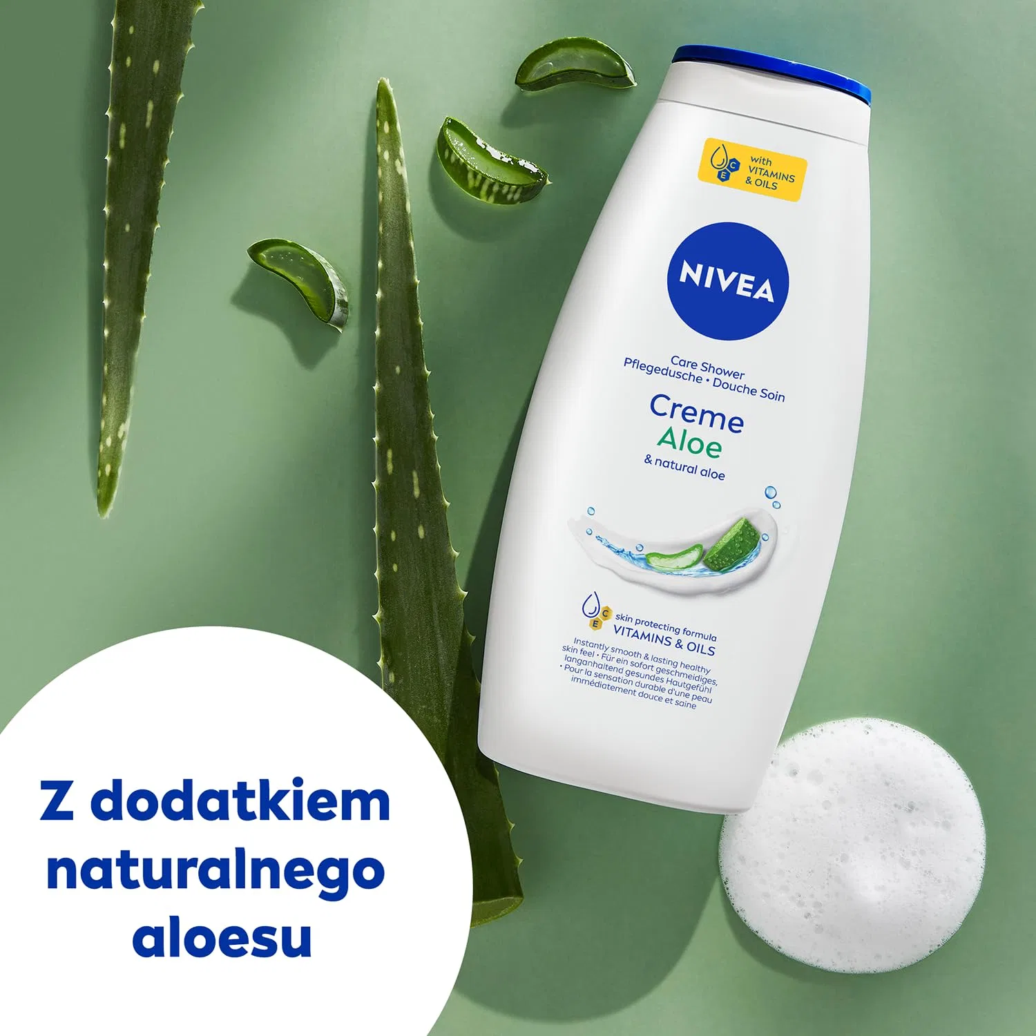 Гель для душа Creme Fresh Aloe, NIVEA, 750 мл — фото 3