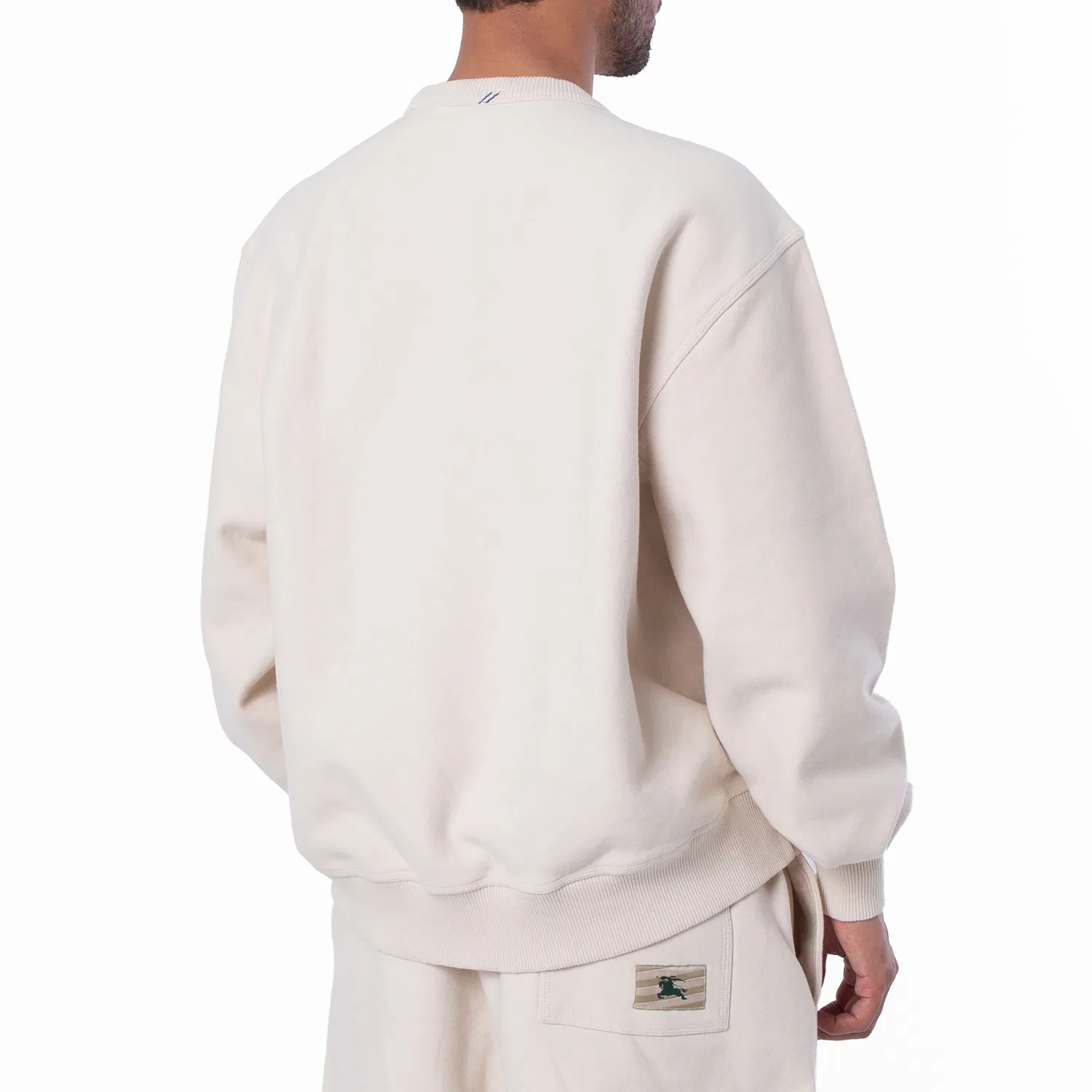 Свитшот Oversized Crew Neck Cotton Sweatshirt Burberry, Soap — фото 4