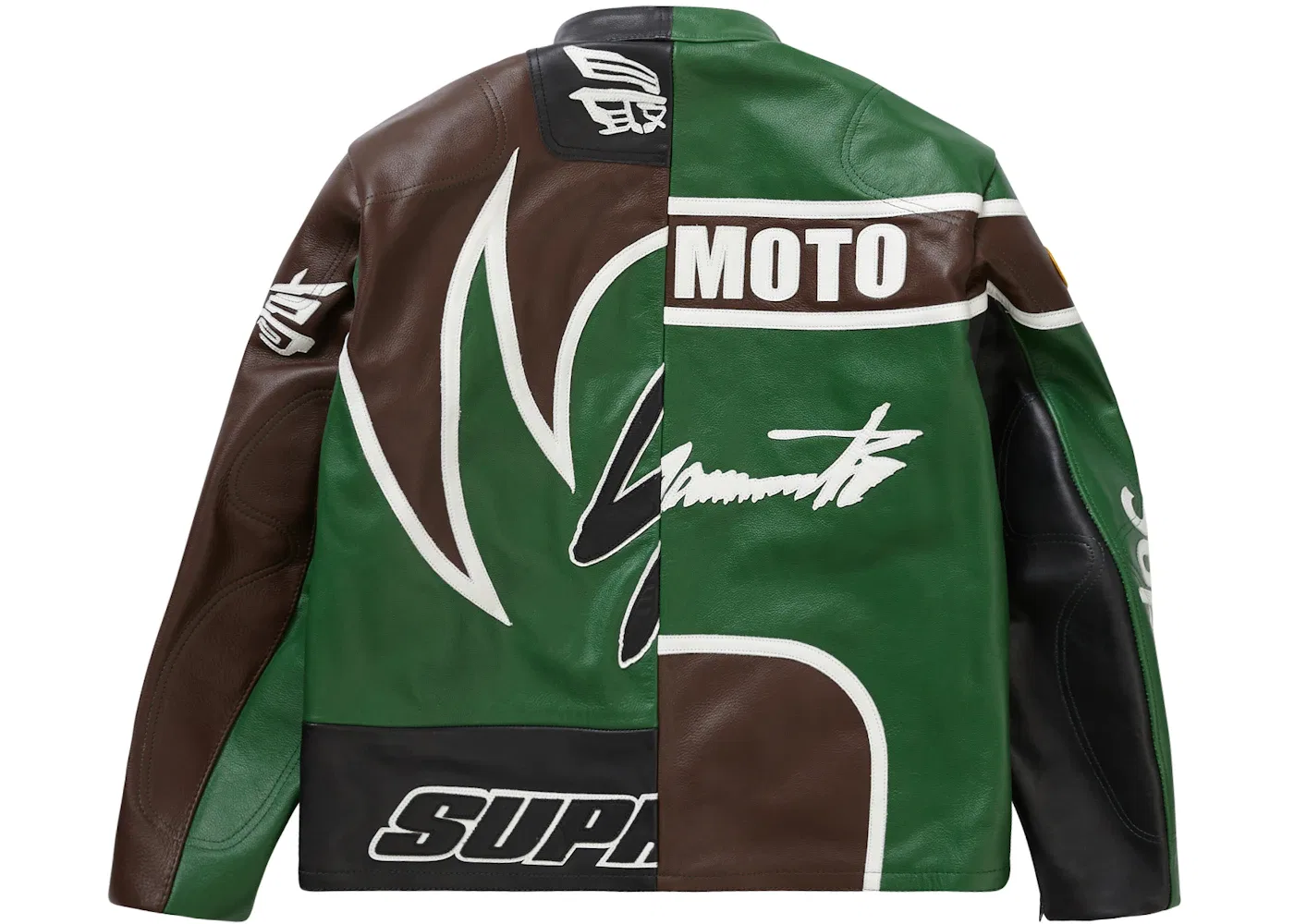 Мужская куртка с расщепленным дизайном Supreme Yohji Yamamoto Vanson Leathers, Green — фото 3