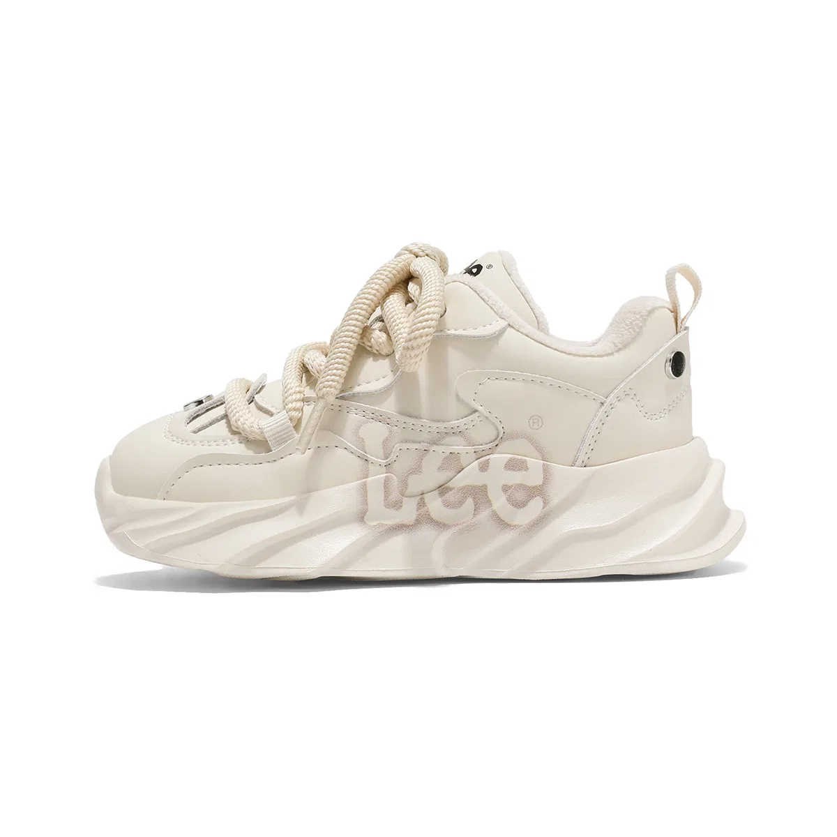 Детские кеды из искусственной кожи с защитой от ударов и теплой подкладкой Lee, Beige