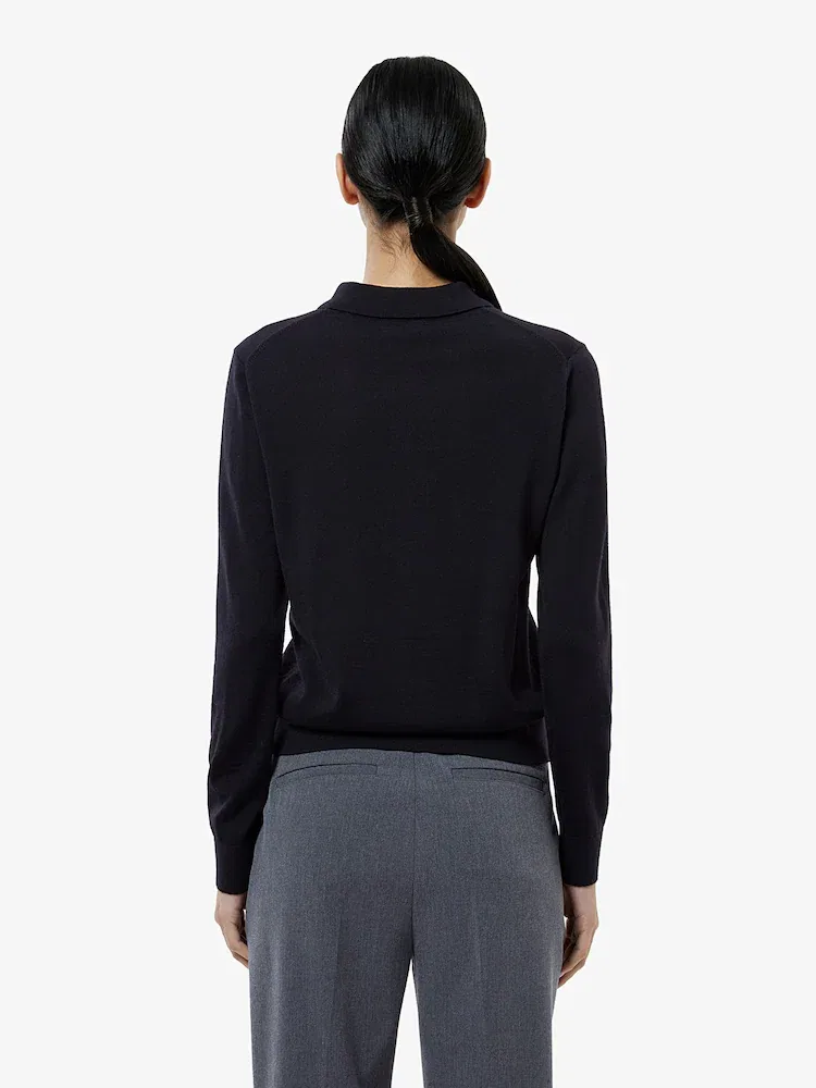 Свитер женский LACOSTE Black, из шерсти, классический — фото 3