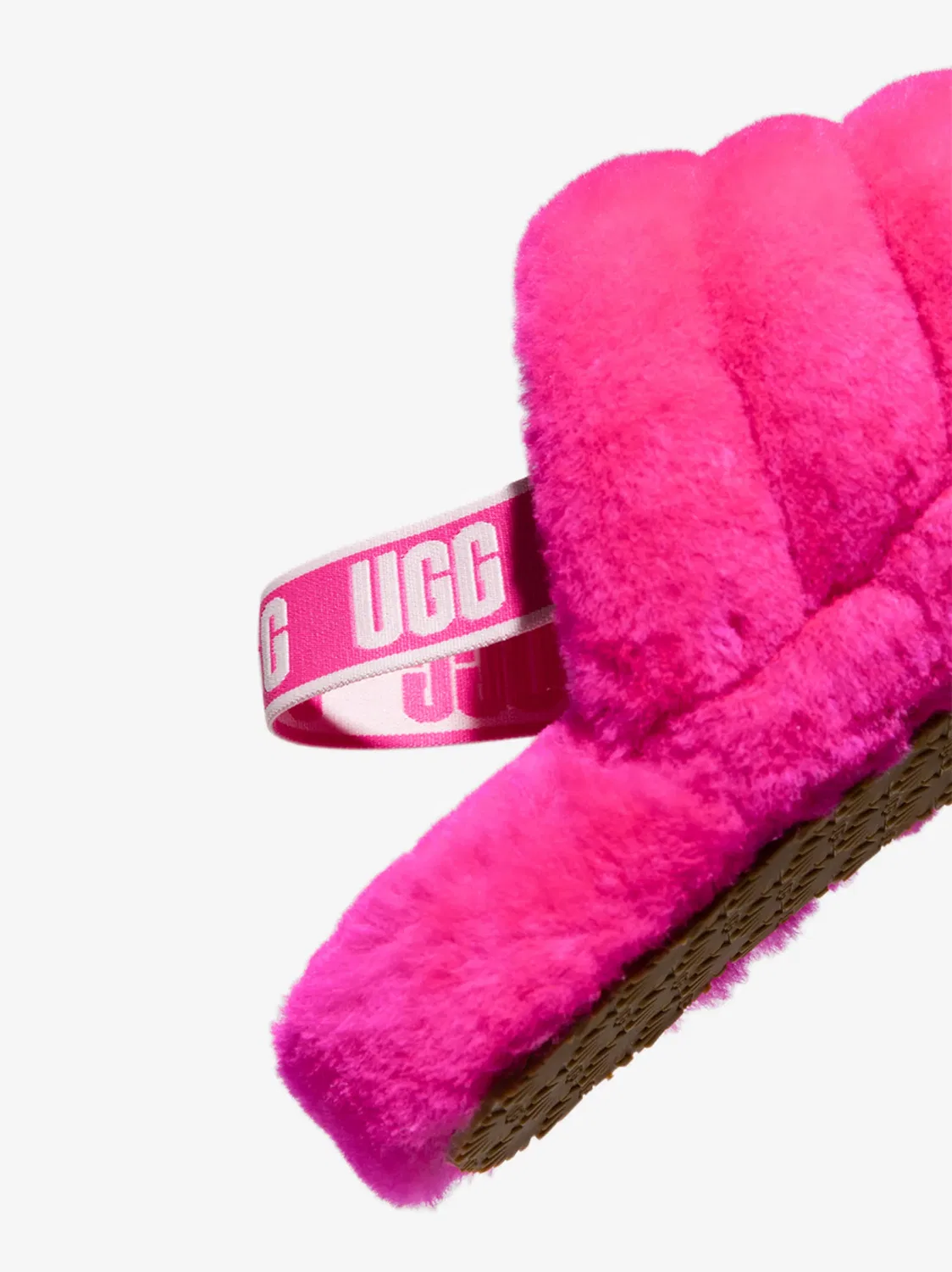 Слайды Fluff Yeah из овчины UGG, розовый — фото 4