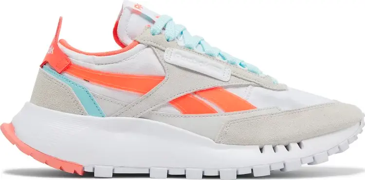 

Кроссовки wmns classic leather legacy 'white orange flare' Reebok, белый