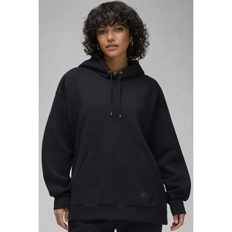 Женский худи оверсайз Jordan Flight Fleece Pullover Hoodie, Nike, Черный
