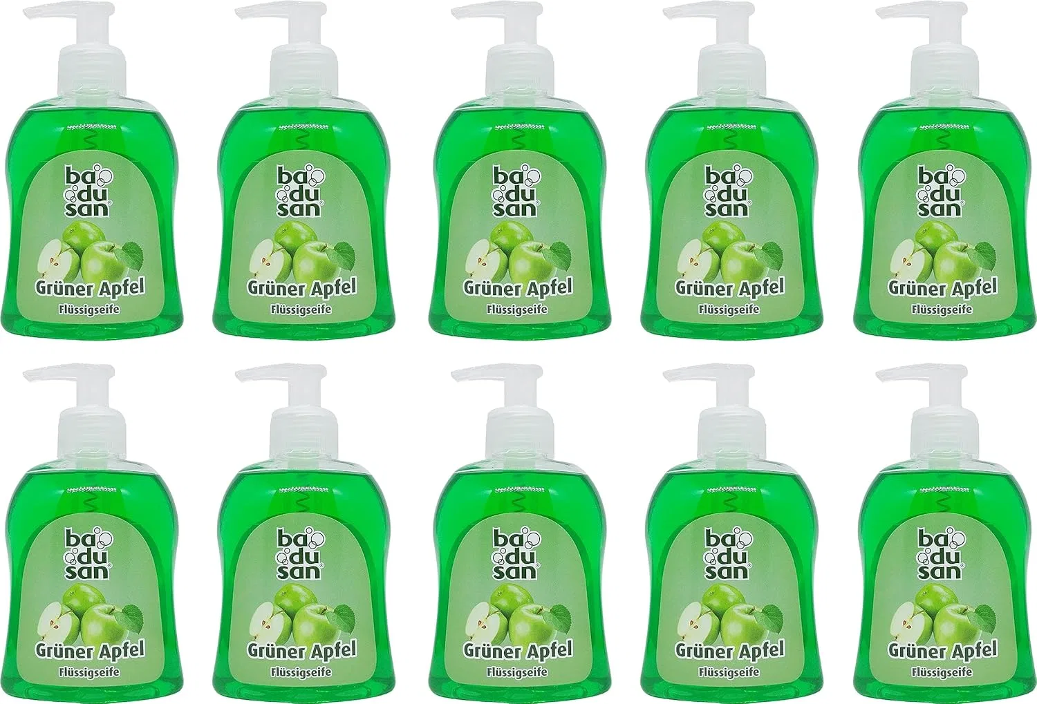 Жидкое мыло Green Apple, Badusan, набор 10 x 300 мл Generisch