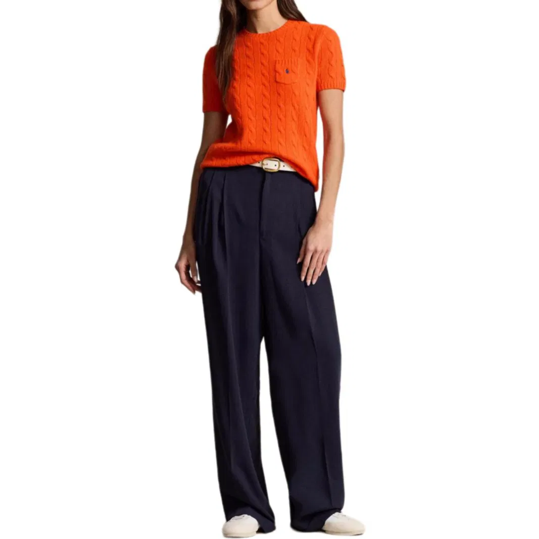Женский свитер Slim Fit Polo Ralph Lauren, Nightfall Orange — фото 4