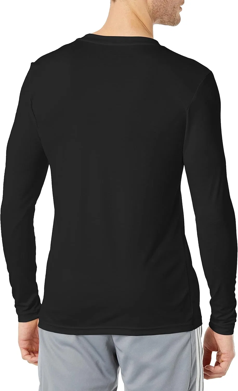 Мужская базовая футболка с длинным рукавом Team Base adidas, Black — фото 2