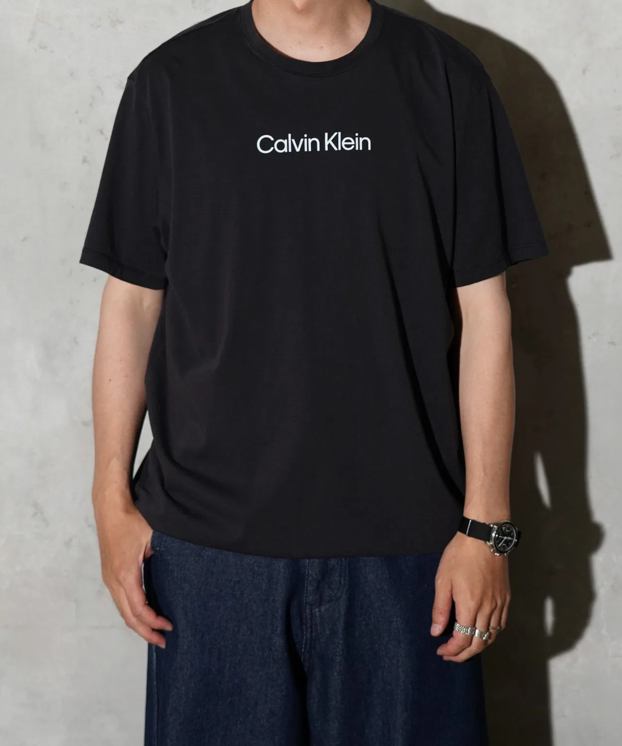 Футболка с принтом Ozone Washed Calvin Klein, Black — фото 2