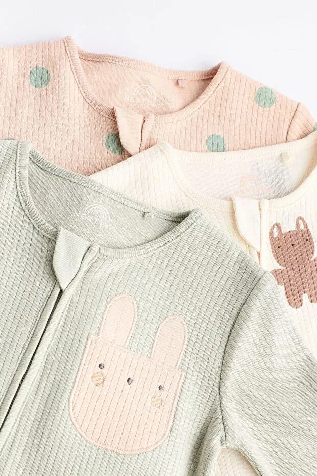 Детский комбинезон для девочек с принтом Next Baby, Sage Green — фото 4