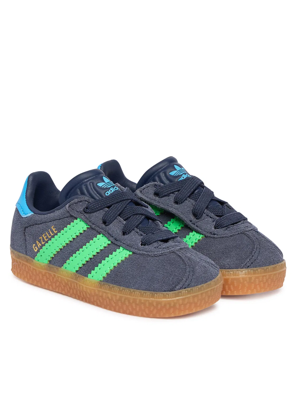 Кроссовки для мальчика Gazelle Comfort Closure Elastic Laces Adidas, темно-синий — фото 2