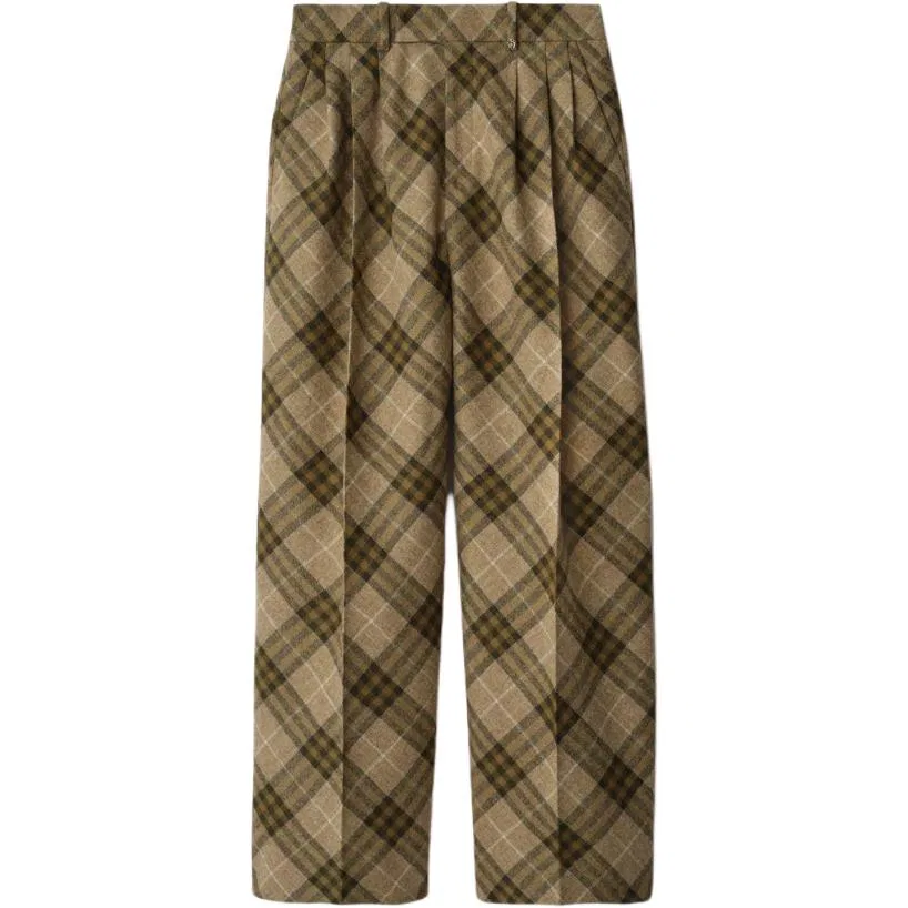 Мужские брюки прямого кроя в клетку Camping Mat Burberry