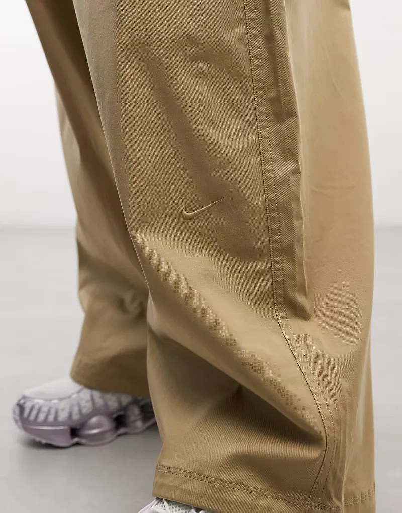 Брюки Nike Street utility из тканого материала оверсайз, бежевый — фото 4
