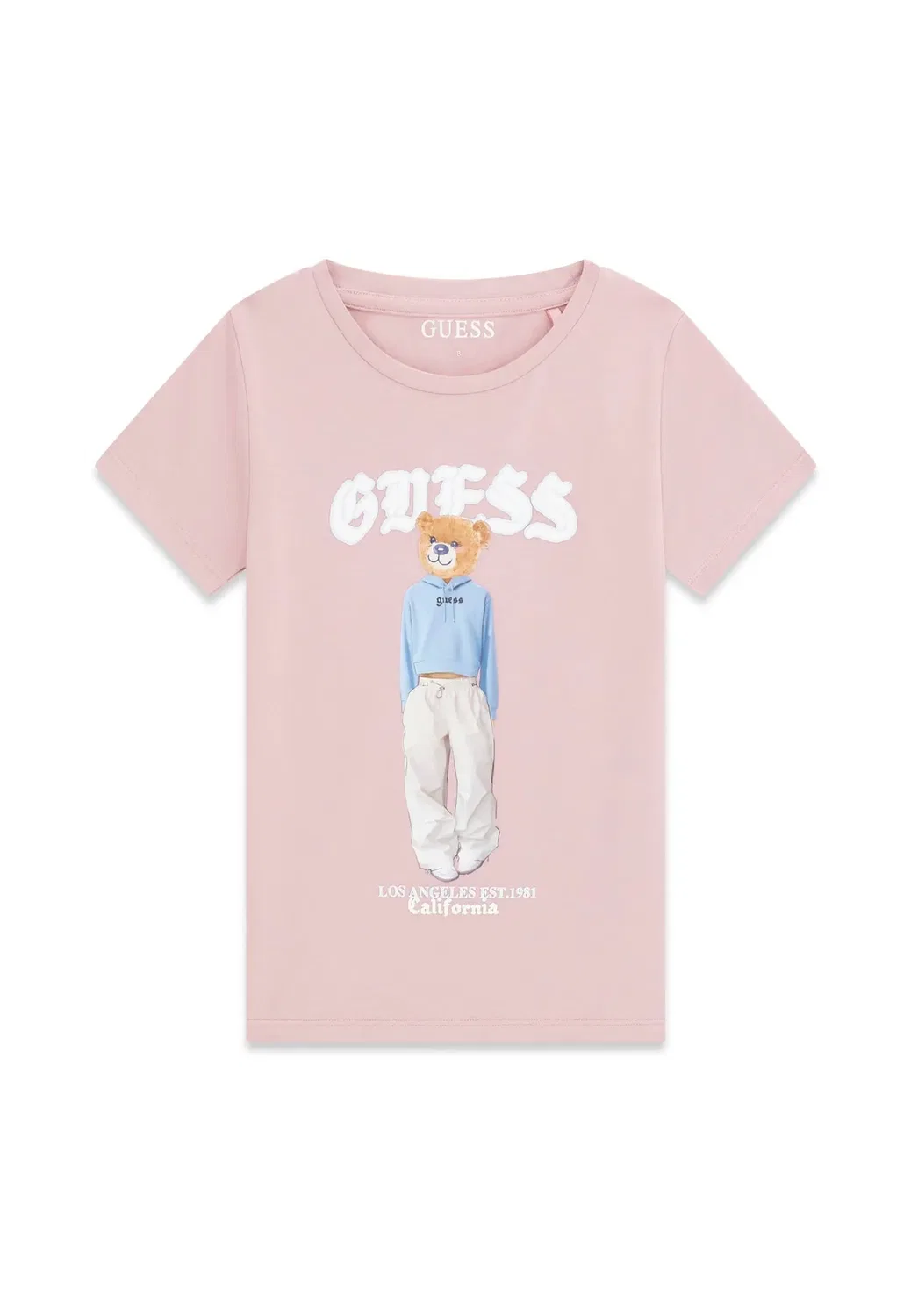 Детская и подростковая футболка с коротким рукавом - футболка с принтом Guess, Mehrfarbe Rose