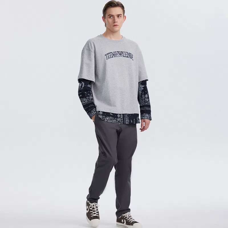 Детская толстовка без рукавов с длинным рукавом Teenie Weenie Men, Medium Gray — фото 4
