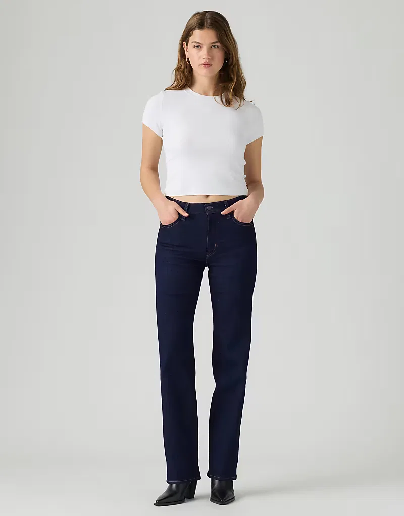 Джинсы Levi's 723 с высокой посадкой и прямым кроем, темно-синие — фото 2