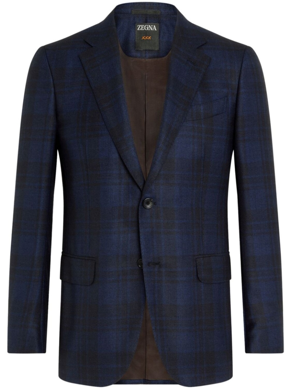 

Клетчатый блейзер Zegna, синий
